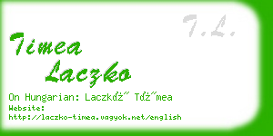 timea laczko business card